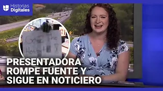 Presentadora entra en labores de parto y sigue con el programa en vivo