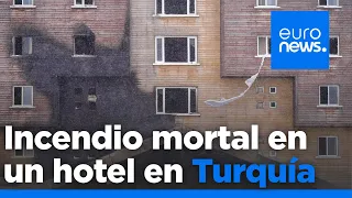 TR HOTEL Pánico entre los testigos de un incendio mortal en un hotel de una estación de esquí en Turquía