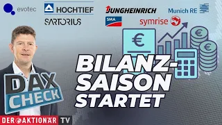 SYMRISE AG INH. O.N. DAX-Check LIVE: Evotec, Hochtief, Jungheinrich, Munich Re, Sartorius Vz., SMA Solar, Symrise