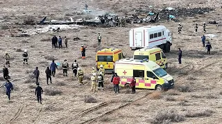 NEAR Azerbaijan Airlines plane crashes near Aktau in Kazakhstan, leaving 38 dead