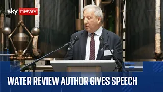 Landmark report into &#39;broken&#39; water industry published | Sir Jon Cunliffe news conference