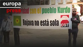 Decenas de personas se manifiestan en Madrid para pedir el fin de la guerra en norte de Siria