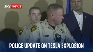 TR HOTEL Police news conference after Tesla cybertruck explosion outside Trump hotel in Las Vegas - in full