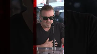 Ricky Gervais gets star on Hollywood Walk of Fame. #RickyGervais #Hollywood #BBCNews
