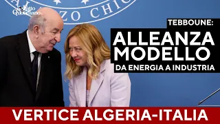 Algeria, Tebboune: &quot;Partnership modello. Italia tra i partner più affidabili&quot;.