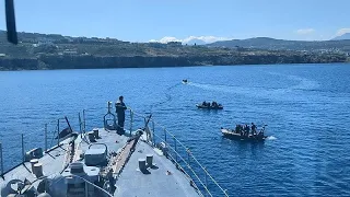 Reportage : à bord du Capricorne, un navire de déminage français en Méditerranée