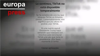 TikTok anuncia el fin de sus servicios en EEUU &quot;temporalmente&quot; y trabaja para restaurarlo