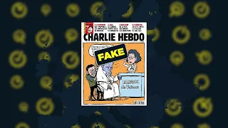 Una falsa copertina di Charlie Hebdo mostra Zelensky che lucra sulla morte del Papa