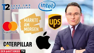 CATERPILLAR INC. Märkte am Morgen: Apple, Take-Two Interactive, Caterpillar, Mastercard, UPS, Intel, Novartis