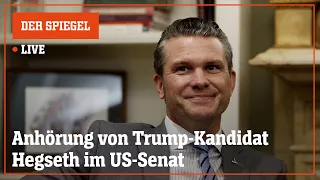 Livestream: Anhörung von Trump-Kandidat Hegseth im US-Senat | DER SPIEGEL