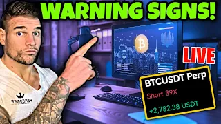 BITCOIN LIVE Crypto Bitcoin Trading | MAJOR WARNING SIGNS FLASHING!!! (Live Trading &amp; analysis)