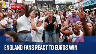 REACT GRP. ORD 12.5P England fans at Boxpark react to winning Euro 2025 final against Spain