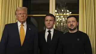 Emmanuel Macron a reçu Donald Trump et Volodymyr Zelensky à l&#39;Élysée