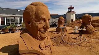 Internationale Sandkünstler verwandeln dänische Küste
