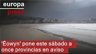 &#39;Éowyn&#39; pone este sábado a once provincias en aviso por olas, viento y niebla