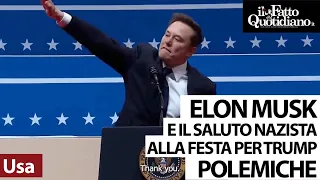 Il video di Musk che fa il braccio teso alla parata per Trump: &quot;È un saluto nazista&quot;