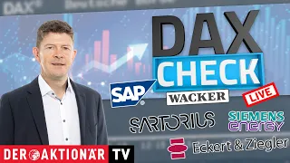 SIEMENS ENERGY AG NA O.N. DAX-Check LIVE: Aixtron, Eckert, Freenet, Merck, SAP, Sartorius, Siemens Energy, Wacker Chemie