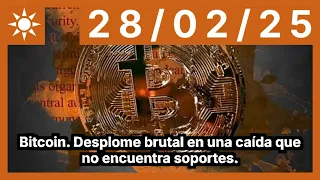 BITCOIN Bitcoin. Desplome brutal en una caída que no encuentra soportes.