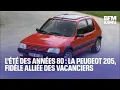 L'été des années 80 : la Peugeot 205, fidèle alliée des vacanciers