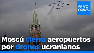 Cierran los aeropuertos de Moscú tras una segunda noche de ataques de drones ucranianos