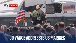 US Vice President Vance visits Marine Corps Base