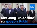 Corea del Norte: Kim Jong-un dice que apoya firmemente la invasión rusa de Ucrania