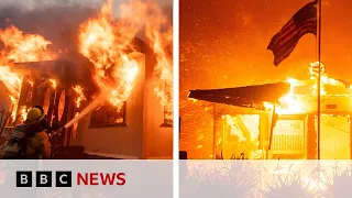 Los Angeles wildfires leave dozens injured and at least two dead, say officials | BBC News