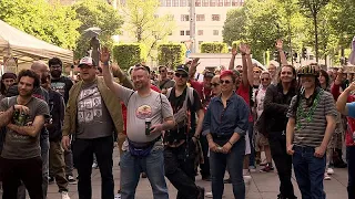Manifestation pour la légalisation de la marijuana à Budapest