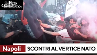 Napoli, scontri al corteo contro il vertice Nato: i manifestanti forzano il blocco della polizia