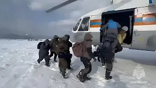 109 fishermen rescued from drifting ice floe in Russia&#39;s Sakhalin