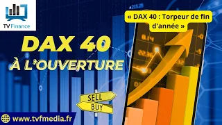 DAX40 PERF INDEX Erick Sebban : « DAX 40 : Torpeur de fin d&#39;année »