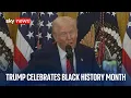 Donald Trump hosts a reception honouring Black History Month