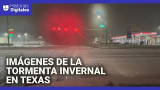 Texas bajo la nieve: las imágenes de la tormenta invernal con temperaturas congelantes