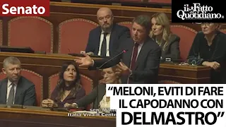 &quot;Eviti di fare il capodanno con Delmastro&quot;: la battuta di Renzi a Meloni