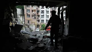 SIX Russian strikes on Kyiv kill one and injure six as fires break out in the city