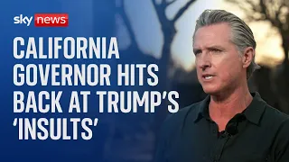 California governor Gavin Newsom criticises Trump&#39;s &#39;inexcusable&#39; claims on wildfires