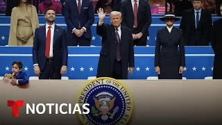 Vea la crónica del mitin cargado de emociones por la asunción de Trump al poder | Noticias Telemundo