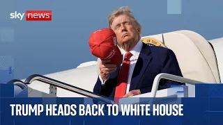 President Trump departs Joint Base Andrews en route to the White House