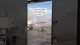 AMERICAN AIRLINES GRP American Airlines plane catches fire at Denver International Airport