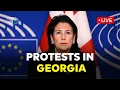 Georgian president addresses European Parliament