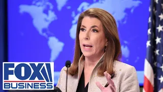 Tammy Bruce holds a State Department press briefing