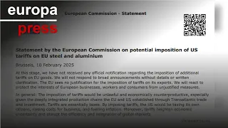 ALUMINIUM Bruselas avisa a Trump de que no hay &quot;justificación&quot; para imponer aranceles al acero y aluminio