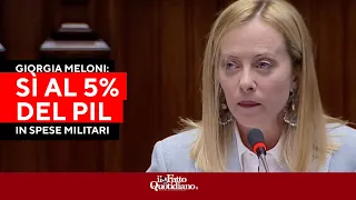 Meloni dice sì al piano della Nato: “Necessario incremento delle spese militari fino al 5% del Pil”