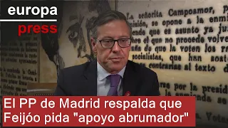 El PP de Madrid respalda que Feijóo pida &quot;apoyo abrumador&quot; para &quot;derogar el sanchismo&quot;