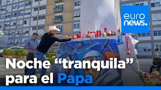 &quot;Noche tranquila&quot; para el Papa Francisco tras 20 días de hospitalización