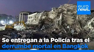 Un magnate tailandés y otros ejecutivos se entregan a la Policía tras el derrumbe mortal en Bangkok