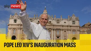 GATHER Pope Leo inauguration live: New pontiff rides popemobile for first time - as world leaders gather