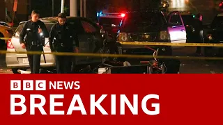 Several critically injured in LA after vehicle driven into crowd, emergency services say | BBC News