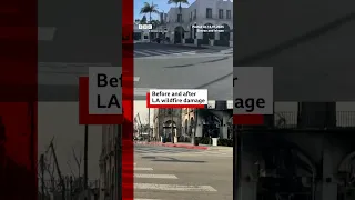 Before and after the LA wildfires in the Pacific Palisades. #LA #Wildfires #Fires #BBCNews