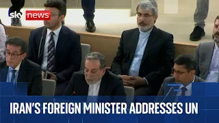 HUMAN Iran&#39;s foreign minister addresses UN Human Rights Council in Geneva
